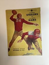 1947 Steelers Vs Rams  September 29  , 1947 Official Program picture