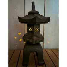 LED Solar Pagoda Lantern Garden Statue Asian Japanese Style Decor Outdoor 17 in picture