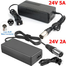 24V 2A/5A XLR Battery Charger for Mobility Pride Scooter Electric Wheelchair USA picture