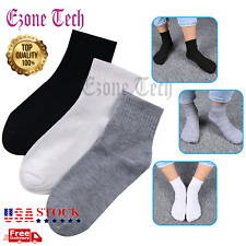 Lot 3-12 Pairs Mens Womens Ankle/Quarter Socks Cotton Crew Socks Casual Size New picture