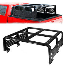 Universal Truck Steel Overland Trunk High Bed Rack Luggage Cargo Carrier w/LED picture