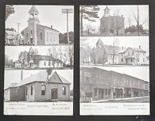 Set of 2 Schoolcraft Kalamazoo County Michigan Vintage Multi View Postcards picture