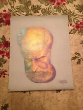 Antique Herman Thomas Signed Chalk / Pastel Drawing Study Man / Statue's Face picture