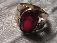Vintage USSR Ring Sterling Silver 875 Star Jewelry Stone Fine Women's Size 8 US picture
