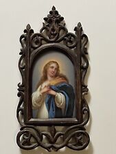 Antique Portrait Painting Old Master Miniature Religious Icon After Ornate Frame picture
