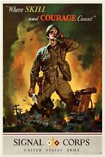 Signal Corps - WW2 Vintage Poster - World War 2 Poster picture