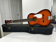 Vintage 1/2 Size Acoustic Guitar 1970’s with Hard case sunburst finish   picture