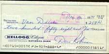 Dave Robinson Certified Jsa Green Bay Packers Personal Check Authentic Autograph picture
