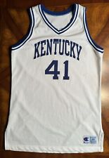1993/94 Champion Kentucky Basketball Jersey, Team Issued,  Mark Pope #41 READ picture