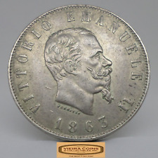 1863-TBN Italy Silver 2 Lire - #C35053NQ picture