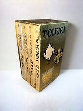 THE LORD OF THE RINGS Gold Foil Box Set 4 Titles JRR Tolkien Ballantine 1973 PB picture
