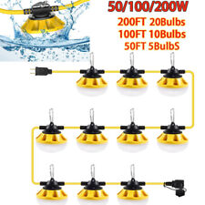 50-200ft Construction String Lights LED Industrial Grade Work Light Waterproof  picture