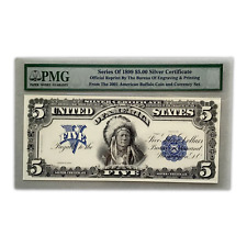 1899 Indian Chief Silver $5 Certificate BEP Reproduction Note - PMG GEM picture