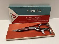 Vtg. SINGER Sewing Scissors Kut-Nit Shears Serrated & Knife Edge C808 W/Box picture