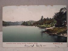 Battleboro Vt Vermont, Conn River,  Suspension Bridge, early postcard-1906  picture