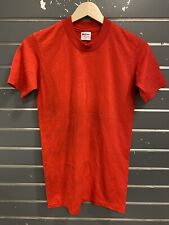 Vtg 80s Steadman Super 50 Solid Red Blank Made In USA Small Short Sleeve Shirt picture