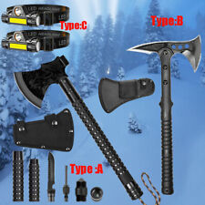 Tactical Survival Axe Folding Tomahawk Portable Camping Hatchet LED Headlamp picture