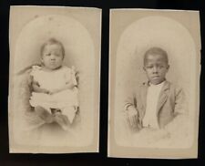 Antique CDV Photos Cute African American Black Children Siblings Prob Kentucky picture