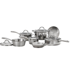 12 Piece Tramontina Gourmet Stainless Steel Cookware Set Pan TryPly Contruction picture