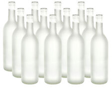750 ml Clear Frosted Glass Bordeaux Bottles, 12 per case For Wine Making picture