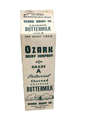 Rare Vintage Buttermilk CONTAINER 1 QUART (waxed CARTON) Ozark Dairy Dexter, Mo picture