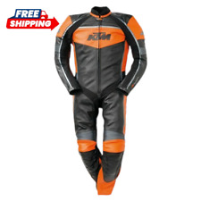 Men’s Ktm Rider Motorcycle / Motorbike Racing 1-Piece or 2-Piece Leather Suit picture