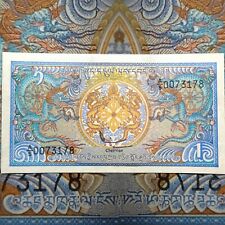 *Uncirculated* Bhutan Dragon Note 1986-1990 1 Ngultrum Authentic Banknote picture