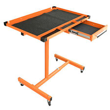 Heavy Duty Adjustable Work Table Bench,220 lbs Rolling Tool Cart Tray With Wheel picture
