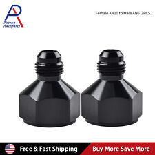 2Pcs 10AN Female to 6AN Male Flare Reducer Fitting Fuel Cell Bulkhead Adapter picture