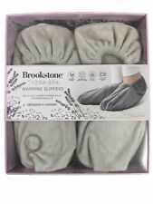 Brookstone Lavender Infused Thera-Spa Warming Slippers Hot & Cold Therapy picture
