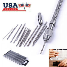 40x Micro Mini Precision Pin Vise Hand Drill Twist Bit Set for Rotary Tools Kit  picture