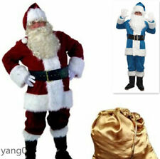 Adult Velvet Santa Claus Christmas Cosplay Costume Suit XMAS Apparel Suit Men @ picture