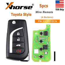5pcs x Xhorse XKTO10EN Remote Key Flip For Toyota 4 Buttons for VVDI Key Tool picture