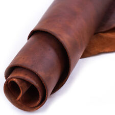 SLC Boot Strap Brown Oil Tan Leather Pre-Cut Sheets 2mm Thickness 5/6 Ounce picture