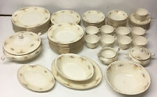 Vintage 84- Piece Homer Laughlin Eggshell Nautilus Flowered China Set picture