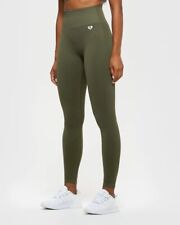WOMENS BEST-Khaki Green Seamless Leggings High Waist Fit Size Small picture