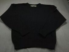 Vintage Le Tigre Sweater Medium Black Cable Knit Thick Pullovet Acrylic USA Made picture