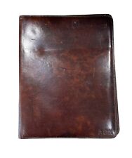 Vintage Bosca Leather Folder / Writing Pad Holder / Portfolio Brown Hand Stained picture