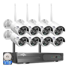 Hiseeu 3MP 8CH 2K NVR WiFi IP Wireless Outdoor Security Camera System CCTV 3TB picture