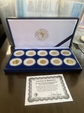 Ten (10) Statehood Quarter Dollars 24kt. Gold Plated Edition 2001-2002 picture
