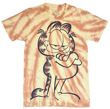 Neff Garfield Men's Orange/Yellow Tie Dye T-Shirt New picture
