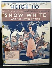 Vintage 1937 Whistle While You Work Sheet Music Snow White And The Seven Dwarfs picture