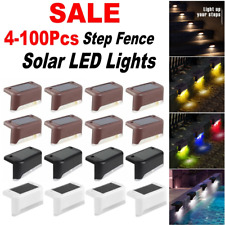 Outdoor Solar LED Deck Lights Garden Path Patio Pathway Stairs Step Fence Lamp picture