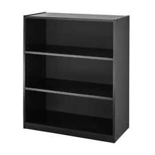 3-Shelf Bookcase Bookshelf Shelving with Adjustable Shelves, True Black Oak picture