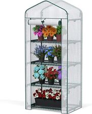 WORKPRO Mini 4-Tier Greenhouse Portable Rack Shelves Gardening Plant Green House picture
