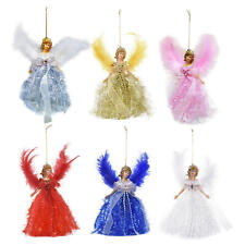 Angel Doll Christmas Ornaments | Christmas Tree Angel Topper With Wings Handmade picture
