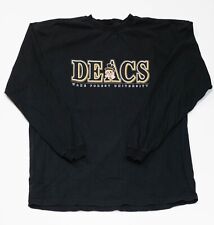 Vintage 1990s Wake Forest University Demon Deacon Sweatshirt Black Size 2XL picture
