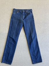 Wrangler Jeans Mens 31x34 Slim Dark Wash Cowboy Cut USA Cotton Vintage Western picture