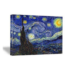 Canvas Wall Art Print Starry Night Van Gogh Painting Repro Blue Picture Framed picture