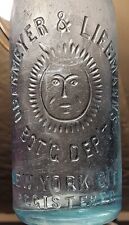 NICE OBERMEYER & LIEBMANN'S EMBOSSED  SUNFACE GRAPHICS NEW YORK CITY NY BOTTLE  picture